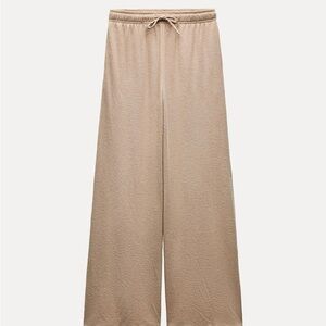 Zara Beige Wide-Leg Pants